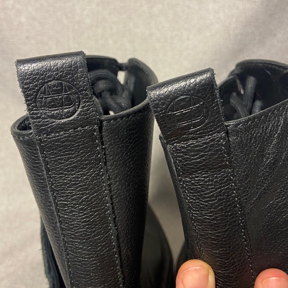 Massimo Dutti black leather combat boots. Size: EU 38 / US 7.5–8 - Picture 5 of 9